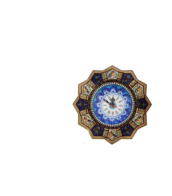 ساعت دیواری خوشیدی خاتم ومینا قطر33 سانتیمتری